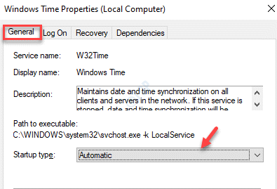 Windows laika rekvizīti Vispārīgi startēšanas veids Automātiski