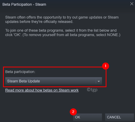 Adicionar Mínimo de Atualização do Steam Beta