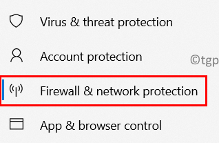 Mínimo de proteção de rede de firewall