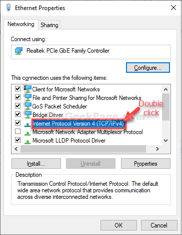 Dvokliknite IPv4