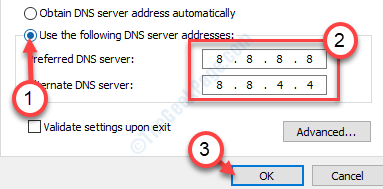 Uporabite naslednji naslov Dns 8 8 8 8