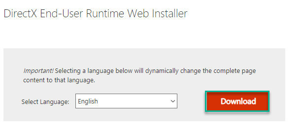 Изтегляне на Directx Мин