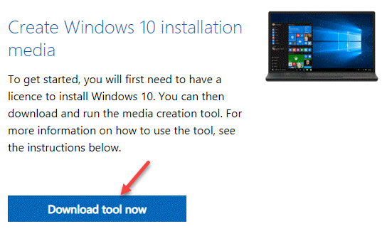 Cree la herramienta de descarga de medios de instalación de Windows 10 ahora