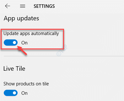 Microsoft Store Asetukset Sovelluspäivitykset Päivitä sovellukset automaattisesti päälle