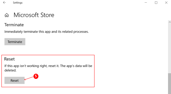 Ms Store Launch Error Reset Store