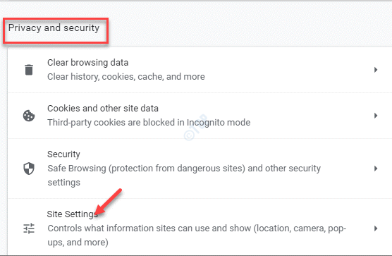 Chrome-Einstellungen Datenschutz und Sicherheit Website-Einstellungen