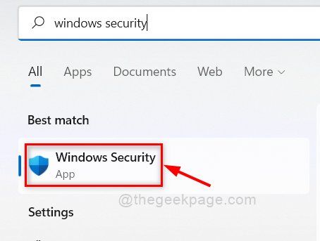 Atveriet Windows drošības lietotni 11zon