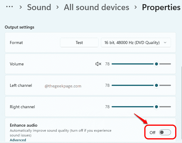 6 Enhanced Audio Off Optimiert