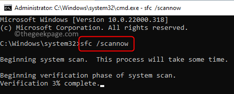Ukazni poziv Sfc Scan Min