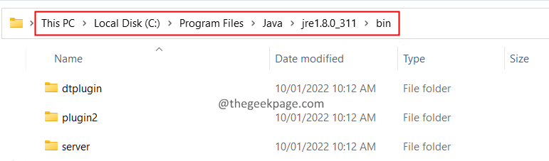 Java alkalmazás helye