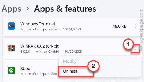 Winrar ถอนการติดตั้ง Min