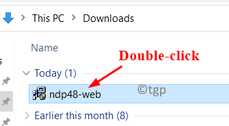 Mínimo del instalador de doble clic