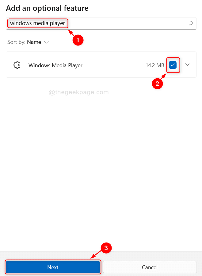 Agregue una característica opcional para Windows Media Player Win11