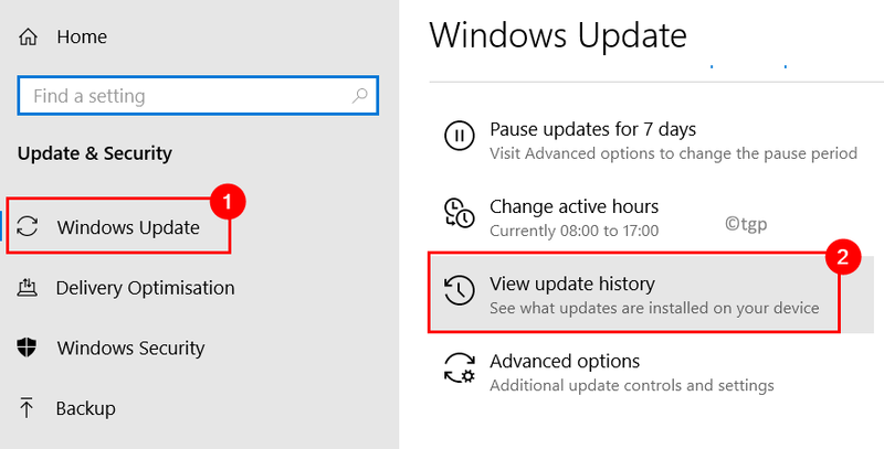 Windows Update Kuva Värskenduste ajalugu Min