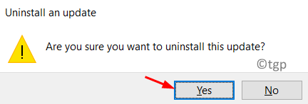 Kinnitage desinstalli värskendus min