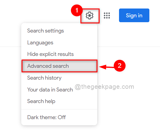 Icono de configuración Resultados de búsqueda de Google Nuevo 11zon