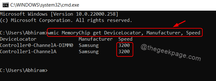 RAM-Geschwindigkeitsbefehl Cmd
