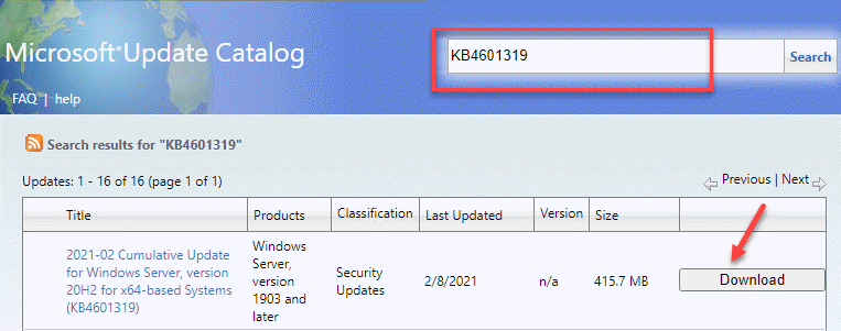 Microsoft Update Catalog ค้นหาหมายเลข Kb ดาวน์โหลดอัปเดตล่าสุด