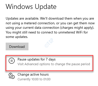 การตั้งค่า Windows Update หยุดการอัปเดตชั่วคราวเป็นเวลา 7 วัน