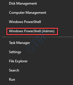 เมนูเริ่ม คลิกขวาที่ Windows Powershell (ผู้ดูแลระบบ)