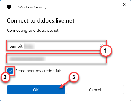 אישורים של Onedrive Min