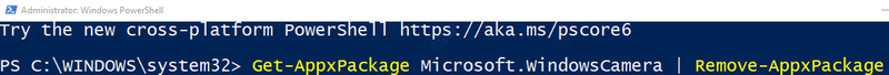 在 powershell 中卸载