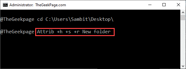 Ukryj folder Min