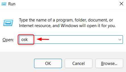 屏幕键盘运行框 Win11