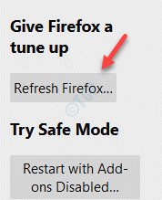 Informacije o odpravljanju težav Osvežite Firefox