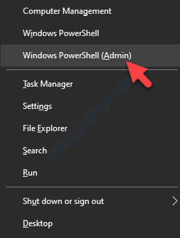 Win + X Windows Powershell (Administrator)