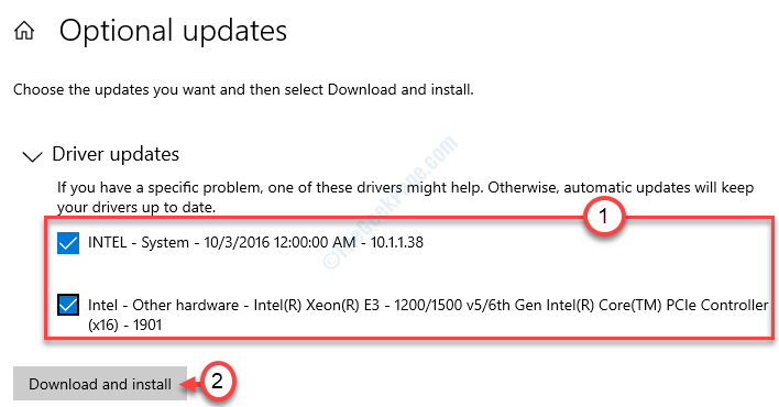 Optionele driverupdate