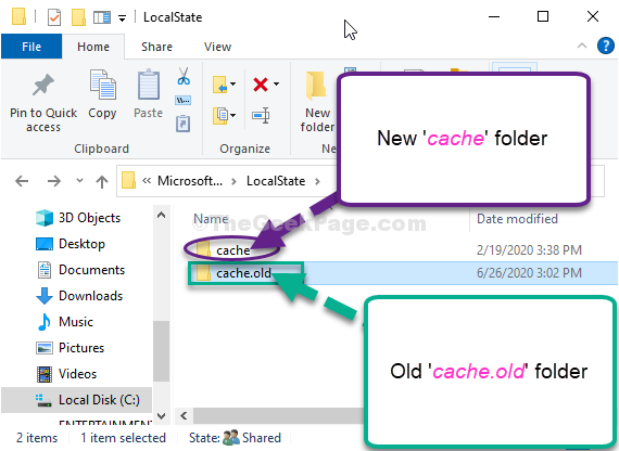 Nuova cache Vecchia cache