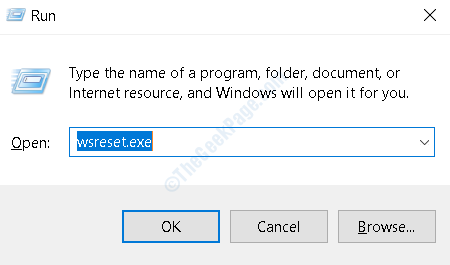 Wsreset