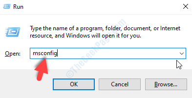 Pokrenite naredbu za pretraživanje Upišite Msconfig Enter