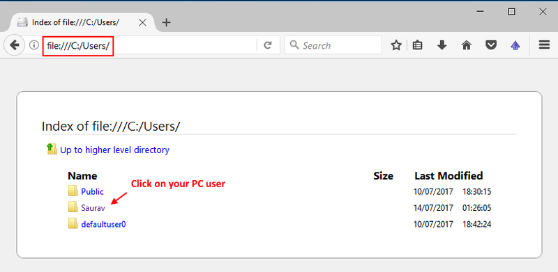 Просмотр файлов ПК Windows