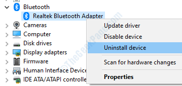 Avinstaller Bluetooth