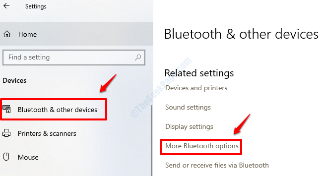 Innstillinger Flere Bluetooth-alternativer