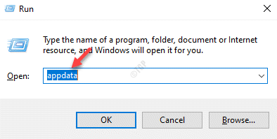 Futtassa az Appdata Enter parancsot
