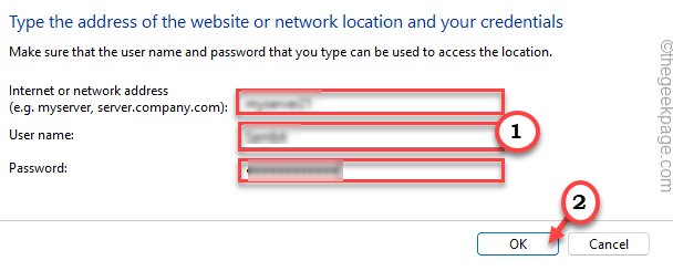 Neuer Benutzername Pass Printer Server Cred Min