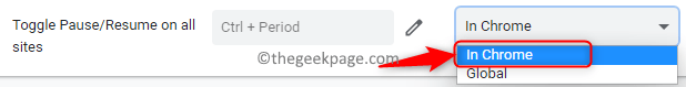 Cambiar menú desplegable de extensión en Chrome Min
