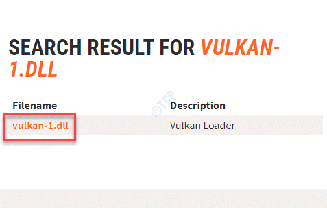Názov súboru Vulkan 1.dll Odkaz