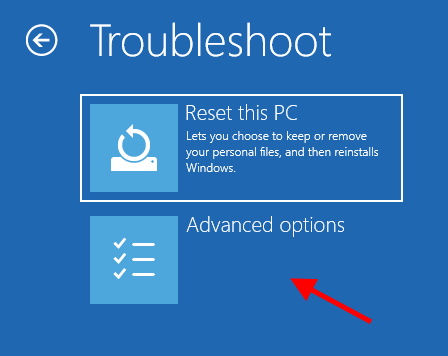 Dépannage Réinitialiser ce PC Options avancées Réparation au démarrage 1