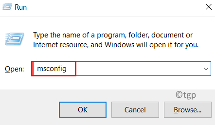 Pokrenite Msconfig Min