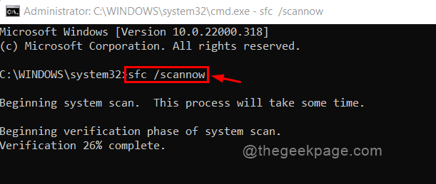 Sfc Scannow parancssor