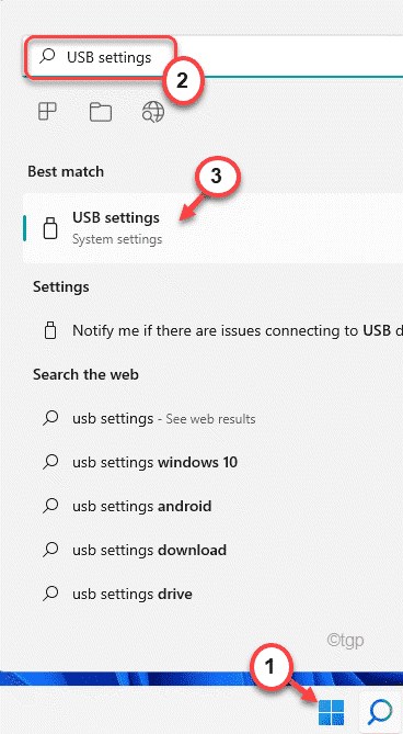 Ustawienia USB Min