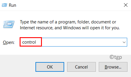 Run Control Min