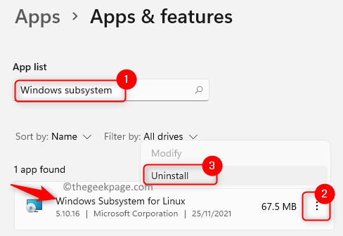 Avinstallera Windows Subsystem For Linux Min