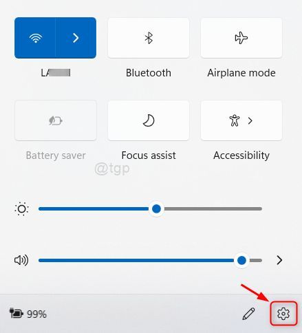 Action Center Win11 11zon의 설정