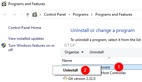 Avinstallera ett program