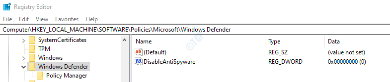 AntiSpyware deaktivieren